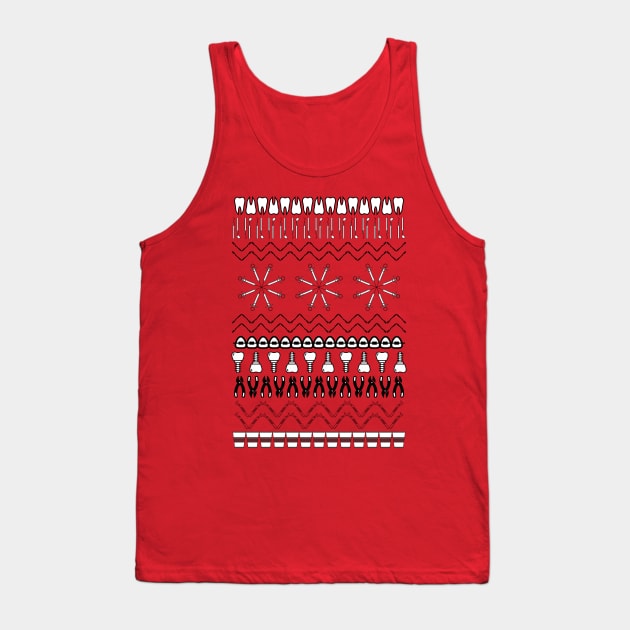 dental xmas christmas sweater jumper Tank Top by goatboyjr